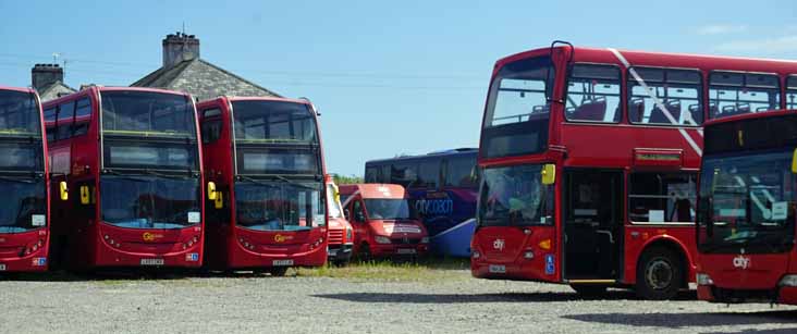 Go Ahead London ADL Enviro400 4009, 4010, 4012, Plymouth 411CDI MX54HNL, N94UD 6006 & Citaro 93